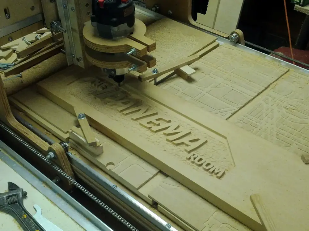 Carved sign made on this CNC router